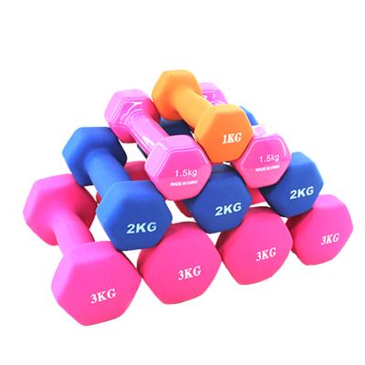 China Durable Cheap Dumbbell Set Fitness Equipment Home Use Neoprene Dumbbells To Hand Weights for sale