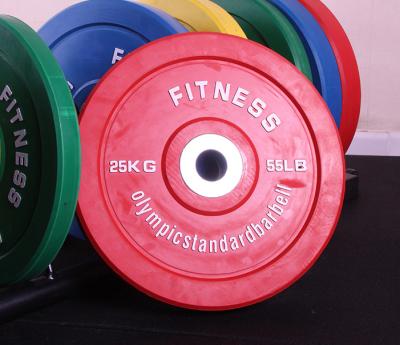 China Home Use Custom Cheap Fitness Accessories Weight Lifting Bumper Weight 20Kg Rubber Plates for sale