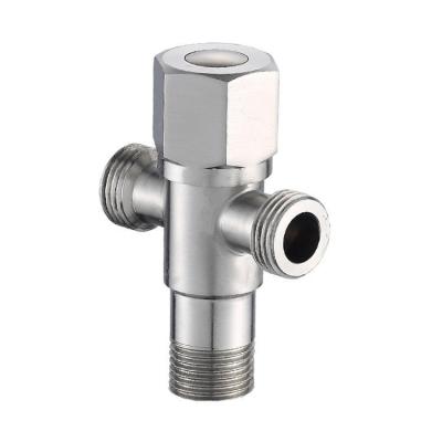 China Modern Bathroom Toilet Faucet Mixer Control Angle Valve High Quality SUS 304 Three Way Angle Stop Valve for sale