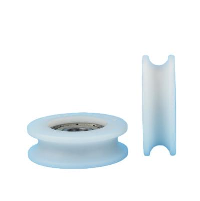 China High Speed ​​POM Nylon U Groove Plastic Coated Small Bearing For Shower Room for sale