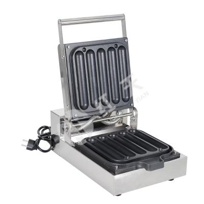 China Outdoor Equipment Lolly Waffle Factory Restaurant Restaurant Non-Stick 5 Stick Hot Dog Waffle Maker Commercial Electric Non-Stick Waffle Maker Machine for sale