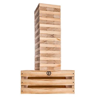 China Garden/Lawn Game Hot Sale Yard Outdoor Games Wooden Tower Building Bricks Crumbling Blocks Juggle High Quality Customized for sale