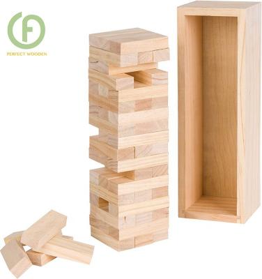 China Outdoor Activity Non-Traditional Wooden Tumbling Tower Stacking Game for sale