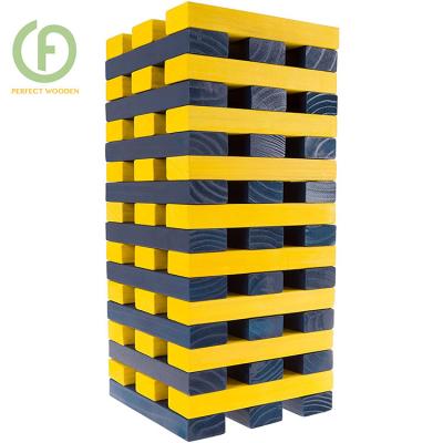 China PERFECT Giant Natural Wooden Tumbing Building Toy Tower Blocks Balance Stacking Game for sale