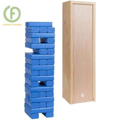 China Well Sanded Tumbing Wood Premium Tower Blocks PERFECT Blue Edges Color for sale