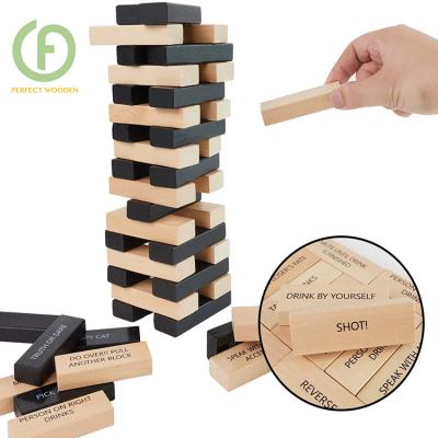 China Well Sanded Edges PERFECT Colored Wooden Blocks Party Premium Drinking Board Game for sale