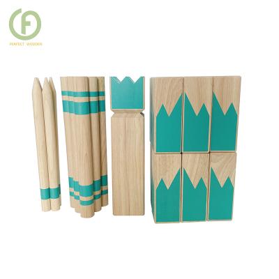 China 2020 Hot Selling Sports Toy Customized Wooden KUBB Play Set For Outdoor Garden Yard Play for sale