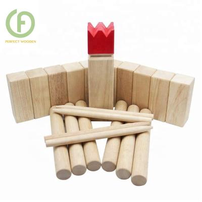 China Sewidish Viking Game Wooden Customized Size Door Entertainment and Colorful Kubb Game Set for sale