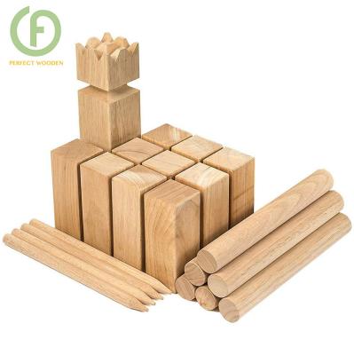 China Premium Kubb Wooden Playground Games Yard Set for sale