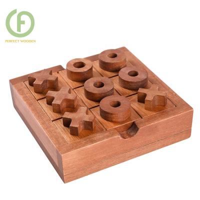 China Wooden Indoor Game XOXO Family Tac Toe Table Game Board Toy Educational Equipment Tic for sale