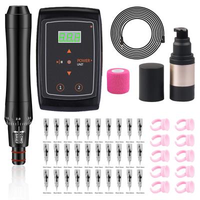 China High Quality Full Permanent Tattoo Pen Kit Tattoo Machine PMU Machine Set for sale