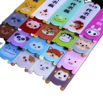 China Durable Anime Cartoon Surrounding Acrylic Plastic Bookmark Customized Hard Acrylic Bookmark Material for sale