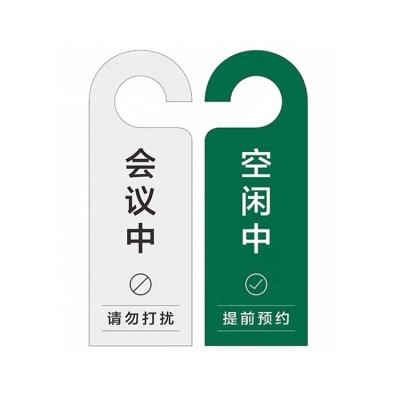 China Durable Personalized Door Hang Tag Material Hotel Conference Room Plastic Door Hang Tag Material for sale