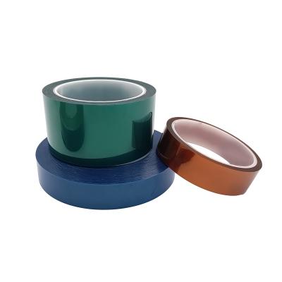 China Wholesale Hot Sale Heat Resistant Silicone Adhesive Film Green Pet Polyester Pressure Sensitive High Strength Plastic Tape en venta