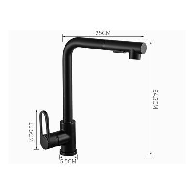 Cina Sense Faucets Ewin Pull Out Black Copper Kitchen Faucets For Hot Cold Kitchen Bathroom Sink Tapware Kitchen in vendita