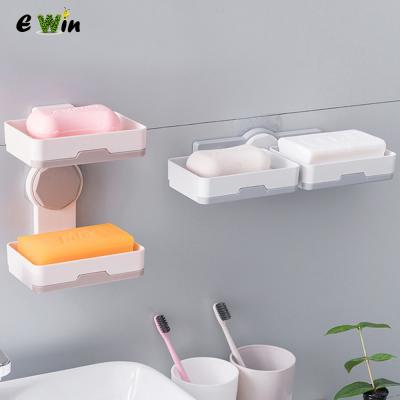 China Kitchen Accessories Ewin 2021 New Arrival Wall Mounted Soap Rack Dishes Soap Boxed Storage Bathroom Accessories Soap Rack en venta