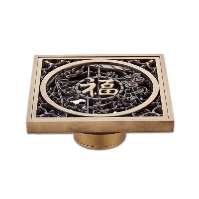 China Ewin Antique Brass Drain Kitchen Grate Stocked Waste Shower Drain Decorate Deodorizer Bathroom Accessary en venta