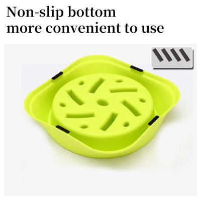 Κίνα Easy Clean Plastic Slow Round Pet Food Bowl Anti-Clog Round Slow Dog Food Bowl προς πώληση