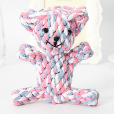 China Dog Auto Play Tug Cotton Rope Chewing Toy Multifunctional Interactive Durable Hot Selling Durable Chewing Rope Toy en venta