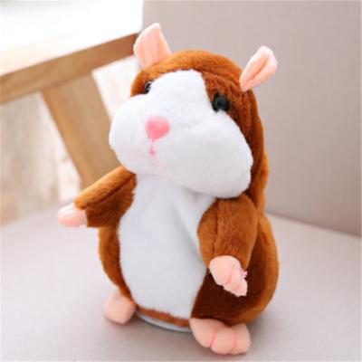 China Hot Sale 15cm Stuffed Lovely Voice Disc Repeat Talking Imitation Hamster Pet Plush Toy for sale