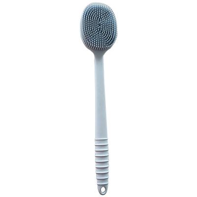 China Hot Selling Long Handle Amazone Long Handle Cleaning Body Bathing Brush Massage Shower Silicone Bath Brushes for sale