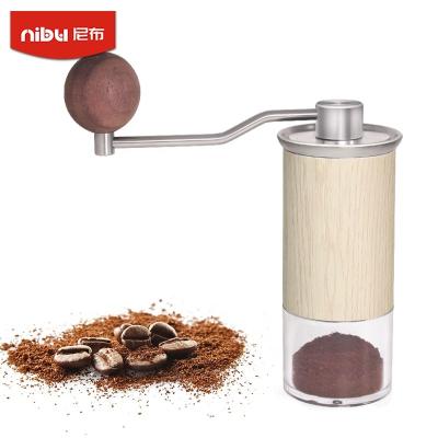 China Viable Home Used Stainless Steel Burr Manual Coffee Conical Adjustable Setting Portable Grinder From NIBU Factory Price for sale