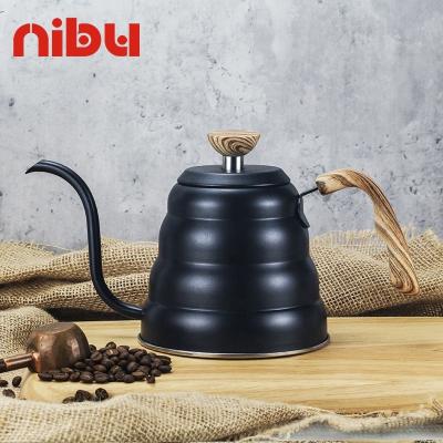 China NIBU High Quality Sustainable Stainless Steel Cloud Tea Drip Pour Over Pot With Thermometer Gooseneck Kettle Coffee Pot for sale