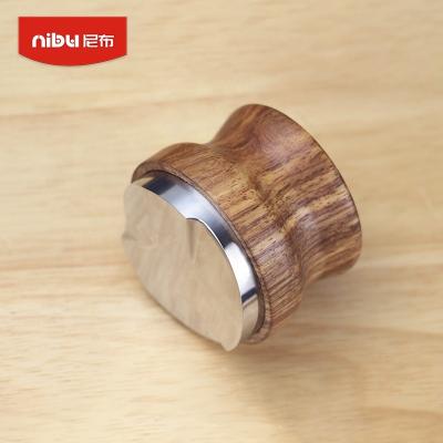 China New NIBU Viable Wooden Leveler Bar Dispensing 51mm Dispenser Coffee Tamper Accessories Coffee Tools for sale