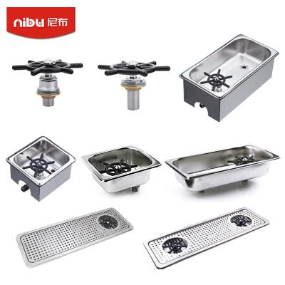 China Without Faucet NIBU Factory Sale Double Bowl Kitchen Sinks Cup Seal Glass Rinser Bar Accessories Milk Hot Pitcher Coffee for sale