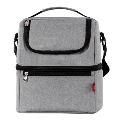 China Waterproof Customize Lunch Bag Waxed Canvas Thermal Lunch Cooler Bag For Picnic Beach Recycled Cotton Canvas Cooler Bag for sale