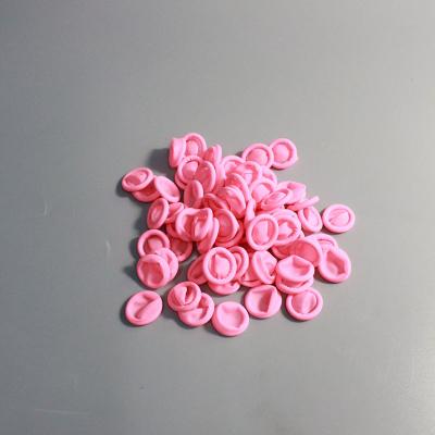 China Cleanroom finger cribs 100% latex rose color finger cradles disposable pure ESD silicone finger cradle for sale