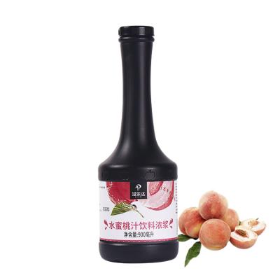 China 2022 Best Selling Price Peach Fruit Juice Concentrate Hot Selling Syrup In 900ml Barrel for sale