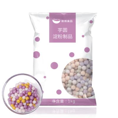 China Factory Supply Wholesale Instant Taro Balls Boba de Tapioca 100% Pure High Quality Cheap Organic Pearl for sale