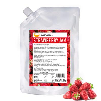 China Good quality China manufacturer Good Taste Strawberry Syrup Bubble Tea Zero Calories Syrup 900ml for sale