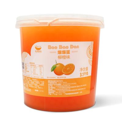 China OEM/ODM/OBM/Training Taiwan style High Quality Weicomed Food Jumping Boba Lychee Orange Natural Fruit Jumping Boba for sale