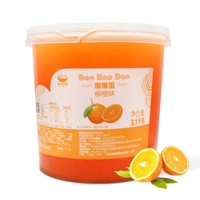 China OEM/ODM/OBM/Training Hot Selling High Quality Taste New Popping Boba Juice Popping Boba Pearl Orange for sale