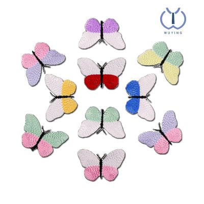 China Viable Colorful Butterflies Patch Series Iron-on Embroidery Butterfly Patches For Clothing Vest Decorative Applique Patches Badge for sale