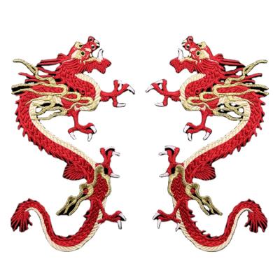 China Garment\Jeans\DIY\Bags\Overlay Chinese Dragon Series Embroidery Patches For Clothing Backpack Decorative Applique Patches Badge for sale