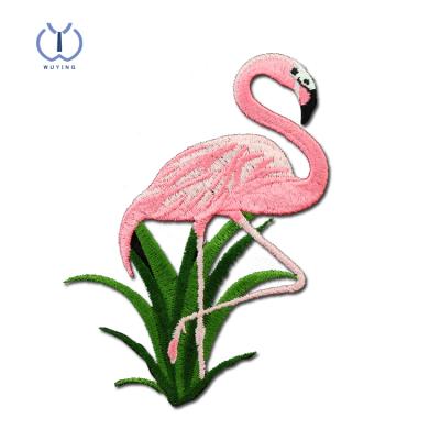 China Garment\Jeans\DIY\Bags\Flamingo Overcoat Series Patches Embroidery Patches For Clothing Backpack Decorative Applique Button Patch Patches Badge for sale