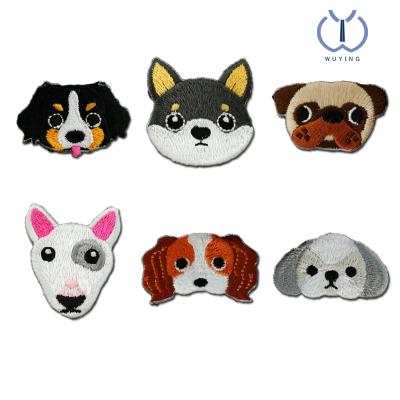 China Garment\Jeans\DIY\Bags\Lovely Dog Overcoat Cartoons Iron-on Sew-on Embroidery Patches For Clothing Luggage Backpack Decorative Applique Patches Badge for sale