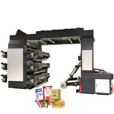 China food & Beverage shops 6 color flexo ci valve non pp paper woven to bag plastic film packaging printing machine flexographic printer for sale