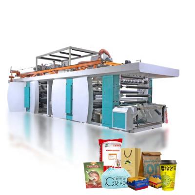 China Hotels High Speed ​​PP Woven Film Paper Bag FFS 8 Color Flexographic Printing Press for sale