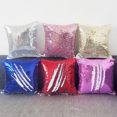 China Home 16 x 16 Inches Customized Sublimation Flip Sequins Pillow Case For Christmas Decoration / Gifts for sale