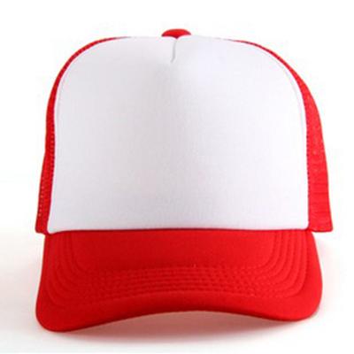 China 5-Panel Hat Sublimation Cheap Advertising Custom Hat Masks Kids Cotton Baseball Mesh Hat For Sublimation Printing for sale