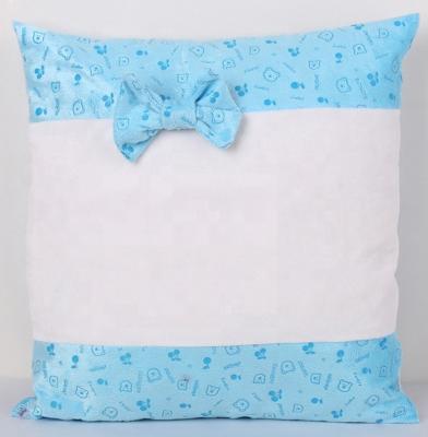 China Anti Dust Mite DIY Design Decorative Sublimation Blanks Pillow Case Cover With Bow Tie for sale