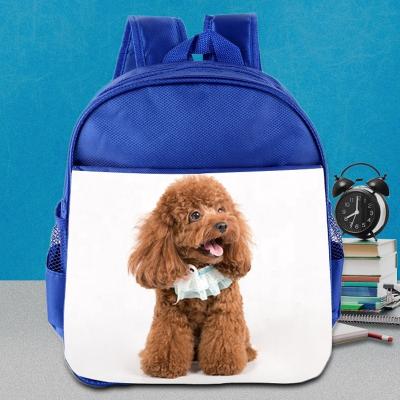 China Custom Waterproof Blue/Pink 34*28*10 cm 600 D Oxford /School Backpack Kid Sublimation Bag For Gifts for sale