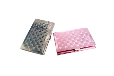 China Fashionable Aluminium Business Card Carrying Case Elegant Pink Design for sale