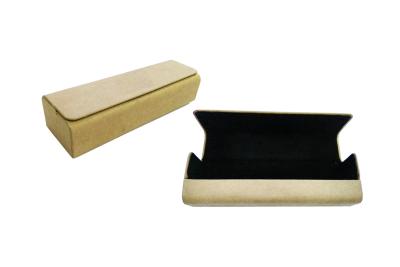 China Handmade Rectangular Recycle Kraft Paper Hard Eyeglass Case Eyewear Case Box for sale