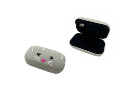 China Black PU Contact Holder Case Durable With Cute Animal Pattern Fine Workmanship for sale