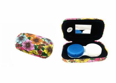 China Portable Hard Tiny Contact Lens Travel Kit Case With Flowers For Children / Ladies for sale